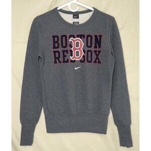 VTG Y2K Nike Boston Red Sox Sweatshirt Pullover Gray Center Swoosh Men's Small